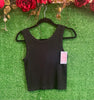 Ribbed Black Crop Top