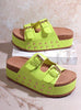 Platform Sandal in Green (Pre-Order)