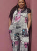 News Print Jumpsuit