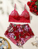Red 2 Piece Lingerie Set