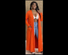 Orange Maxi Cardigan