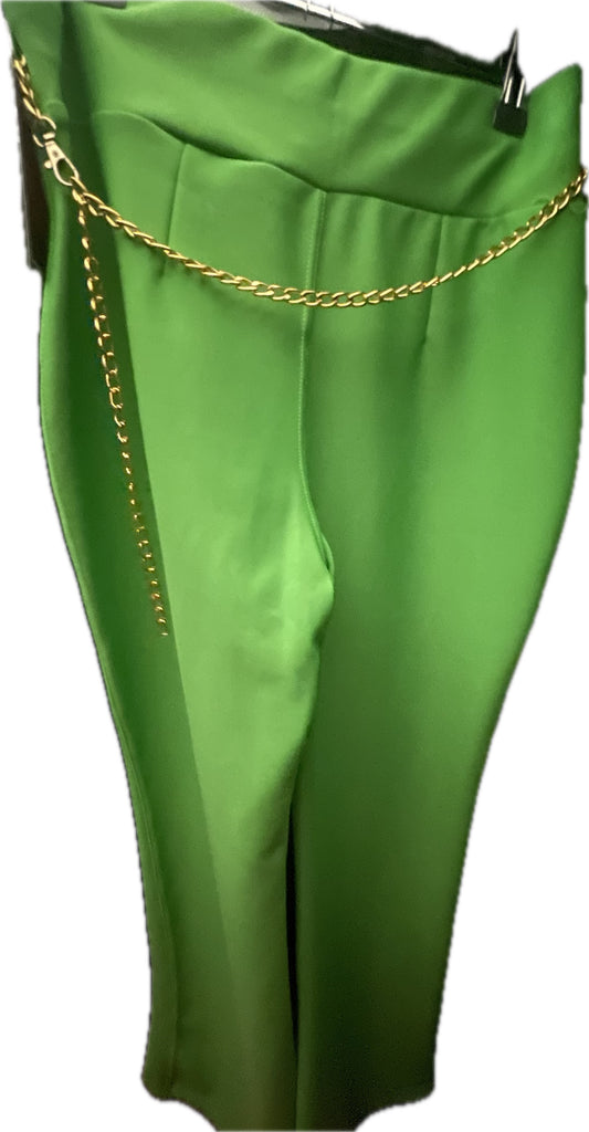 Green Flared Pants