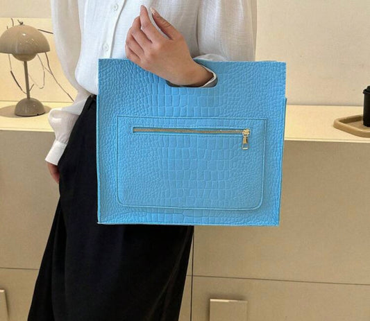 Baby Blue Felt Purse