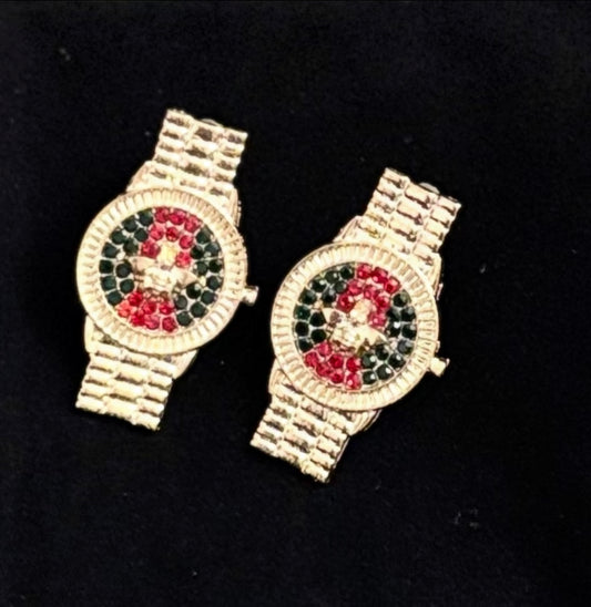 Designer Watch Earrings