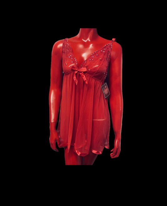 Red Sheer Night Dress