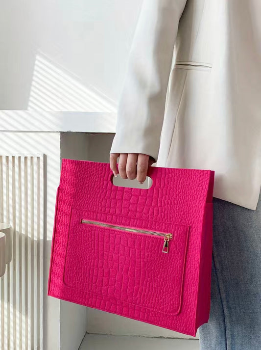 Pink Felt Purse