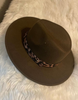 Army Green Leopard Fedora Hat